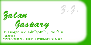 zalan gaspary business card